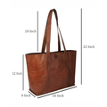 Heritage Brown Leather Tote Bag
