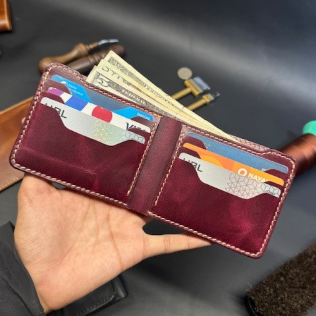 Leather Snap Card Wallet