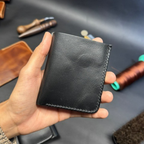Vintage Tan Leather Bi-Fold Wallet