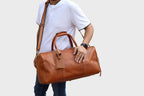 Midnight Voyager Leather Duffle Bag
