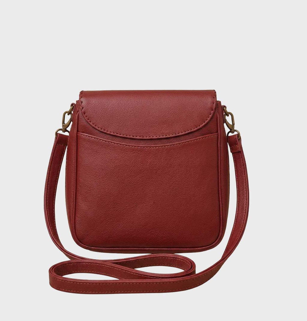 Maroon Printed Crossbody Bag