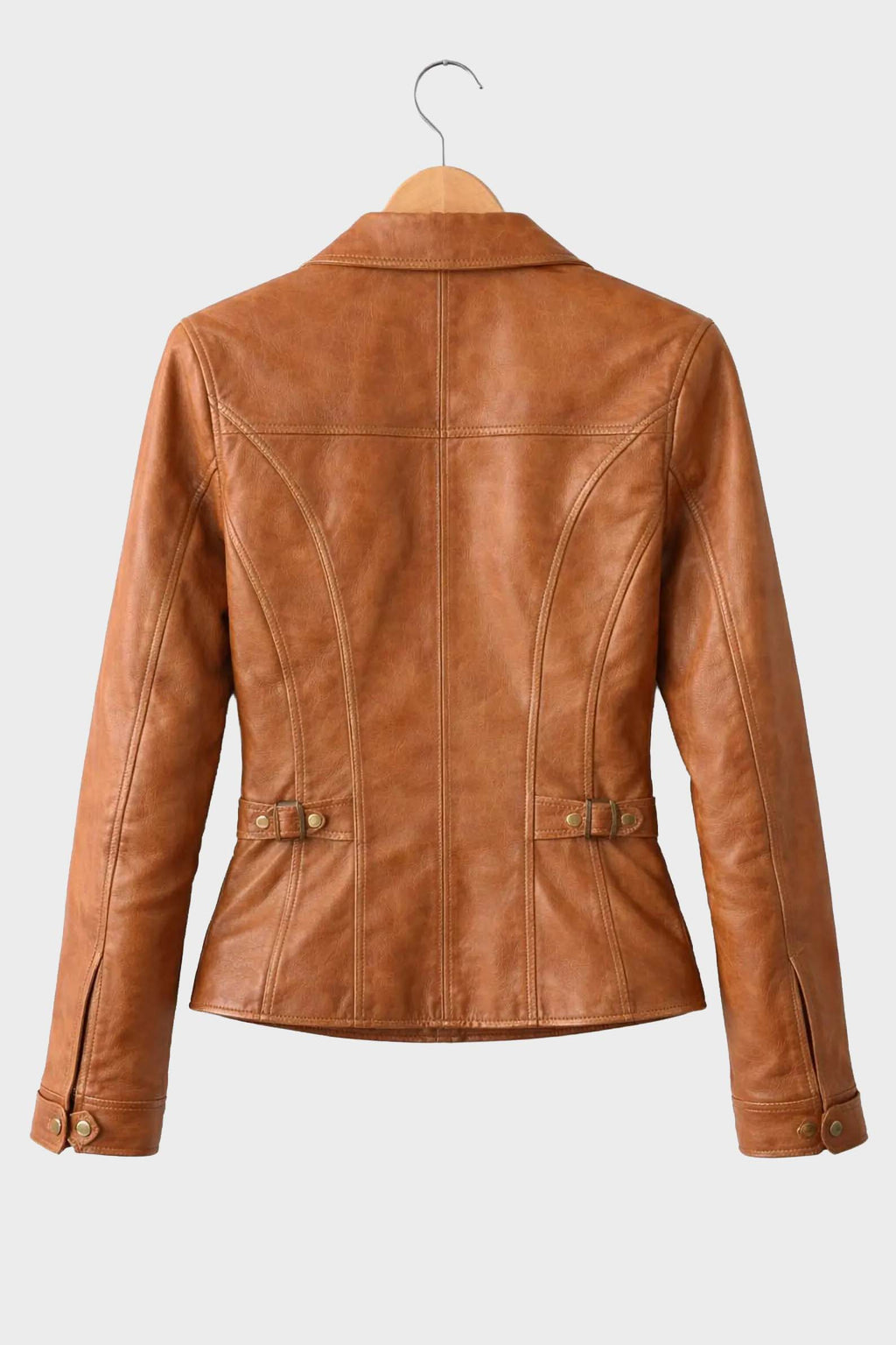 Amberline Women’s Slim-Fit Leather Jacket
