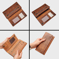 Vintage Brown Long Wallet