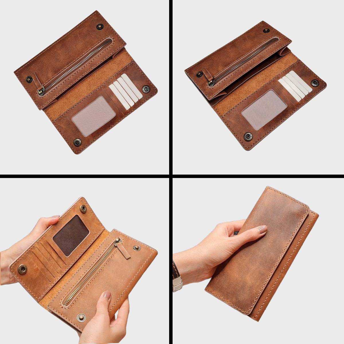 Vintage Brown Long Wallet
