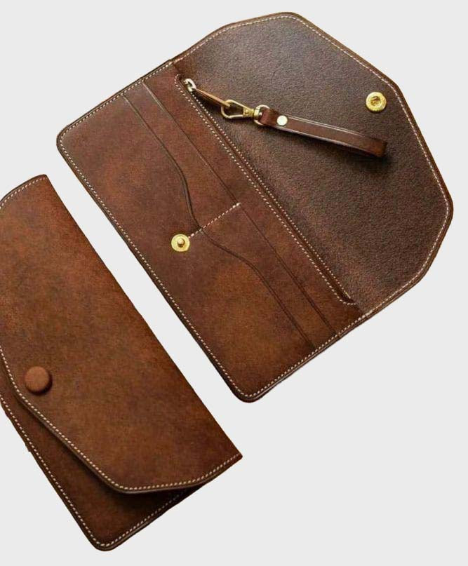 Vintage Brown Long Wallet