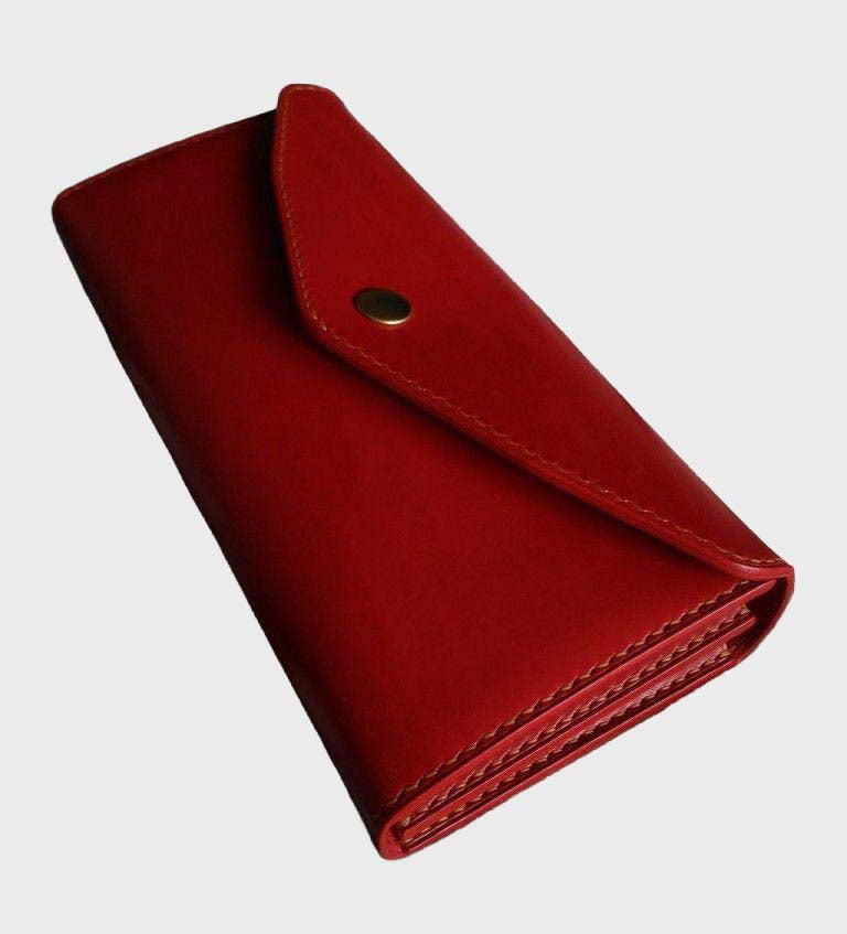 Red Multi-Slot Long Wallet