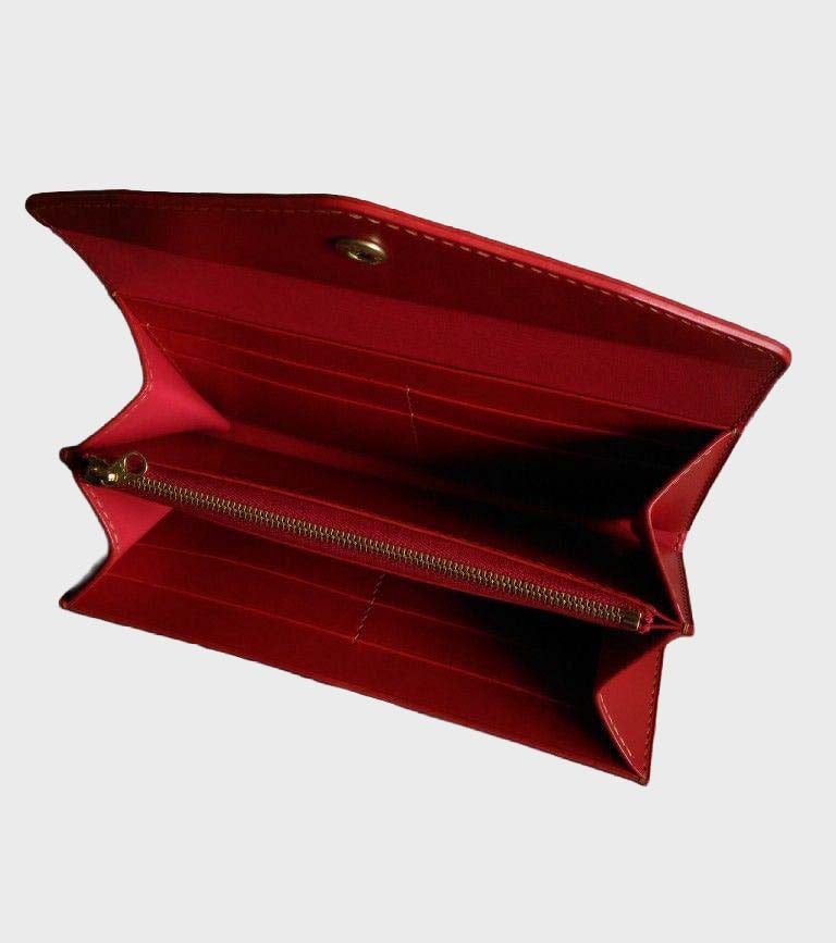 Red Multi-Slot Long Wallet