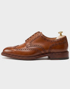 Men’s Handcrafted Tan Leather Wingtip Brogues – Premium Formal Oxford Shoes