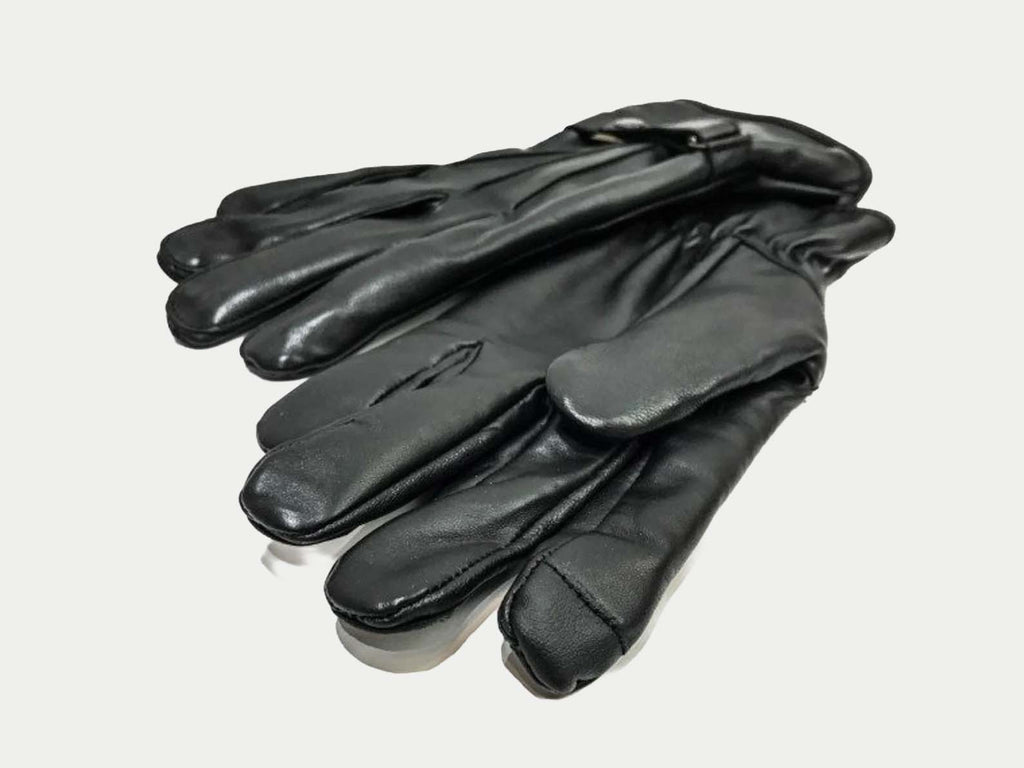 Onyx Heritage Buckle-Strap Winter Gloves