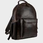 Heritage Dark Brown Handcrafted Genuine Leather Everyday Backpack