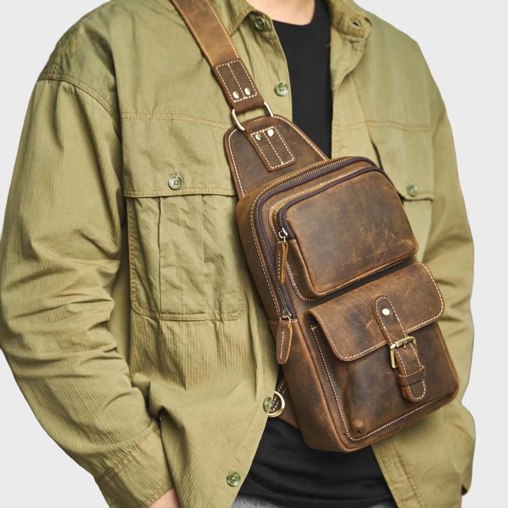 Classic Voyager Full-Grain Leather Duffle Bag