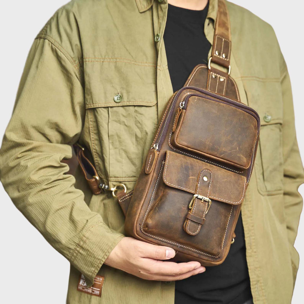 Classic Voyager Full-Grain Leather Duffle Bag