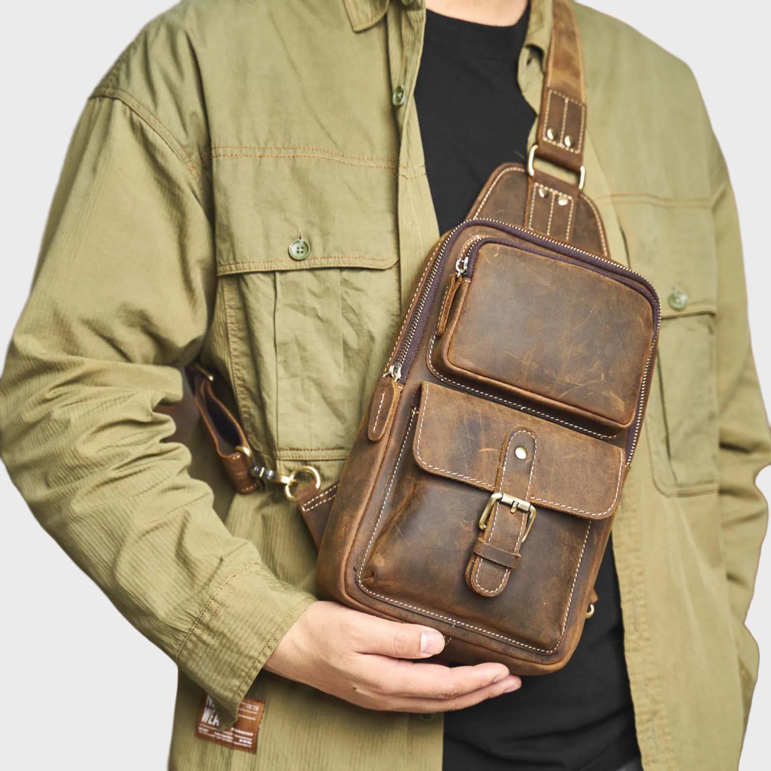 Classic Voyager Full-Grain Leather Duffle Bag