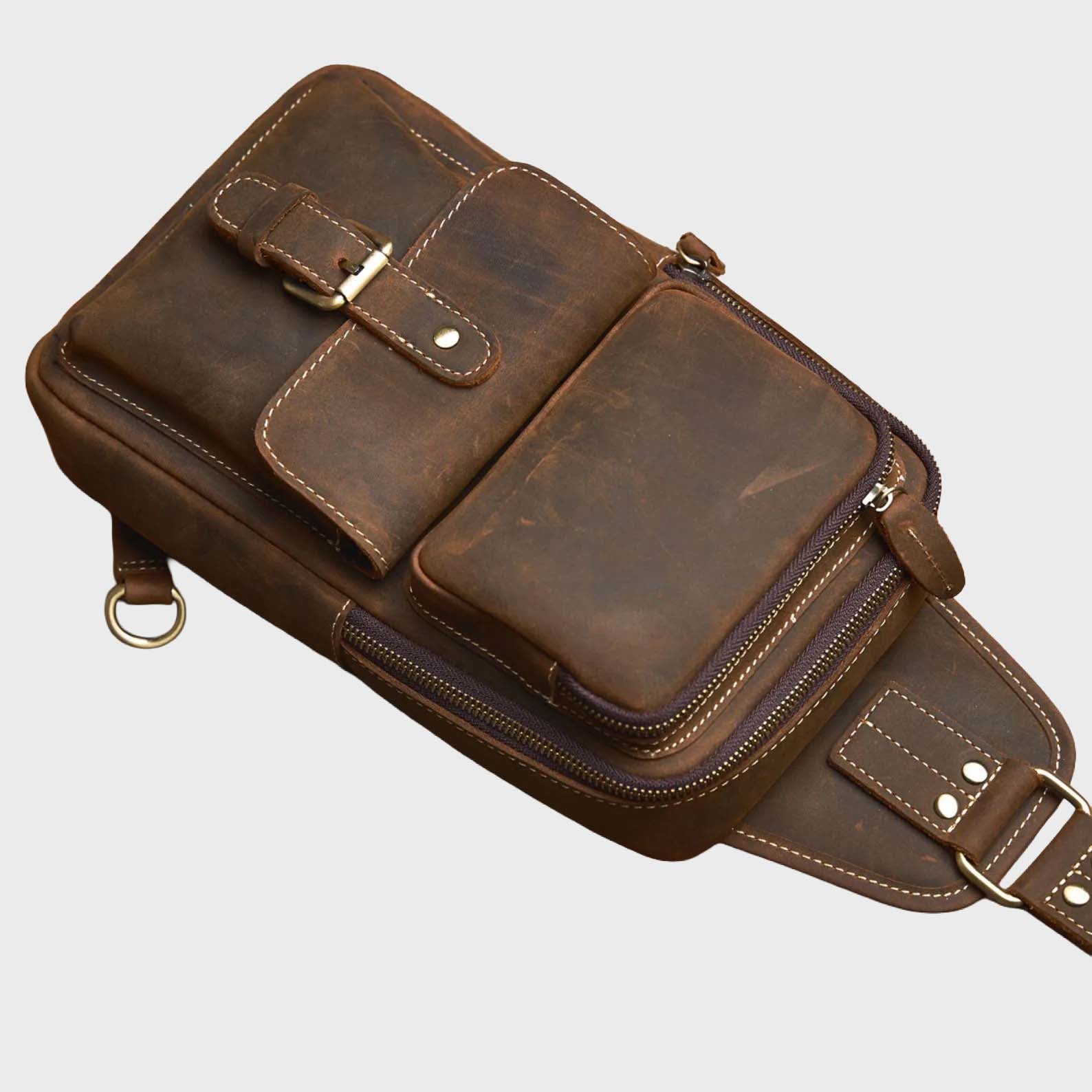 Classic Voyager Full-Grain Leather Duffle Bag