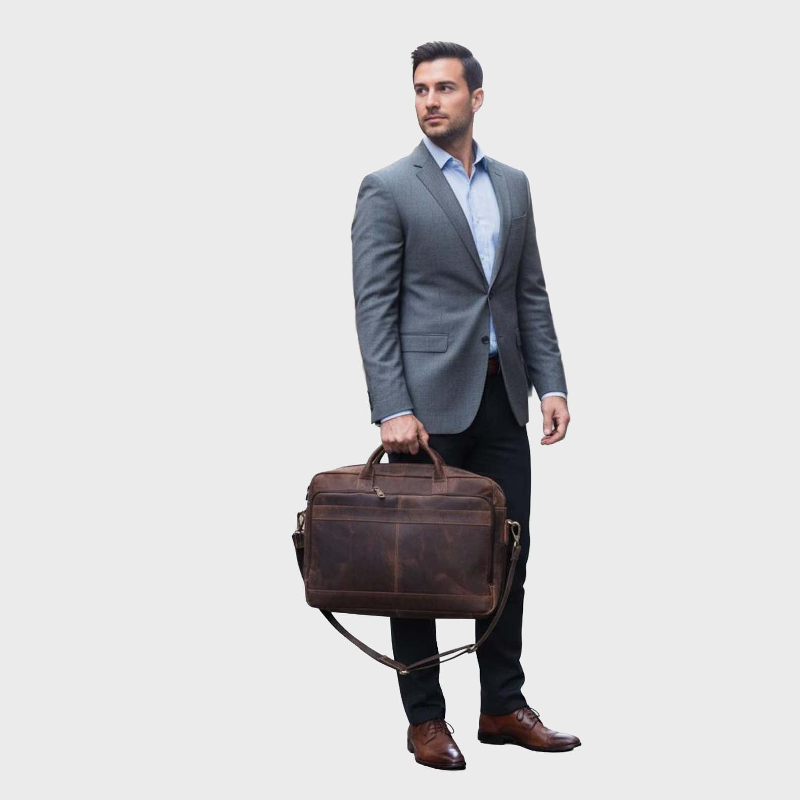 Urban Crest Leather Carryall Bag