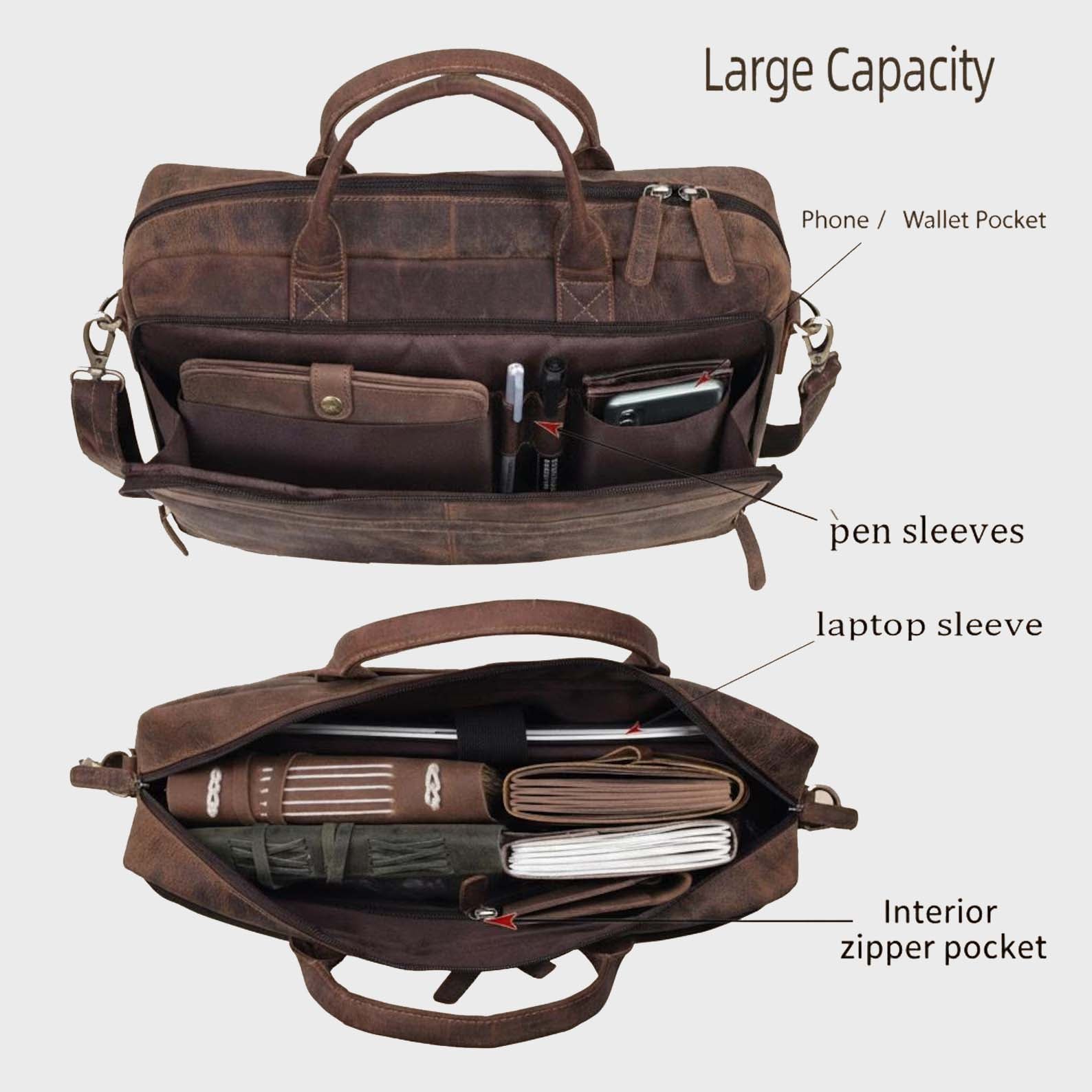 Urban Crest Leather Carryall Bag