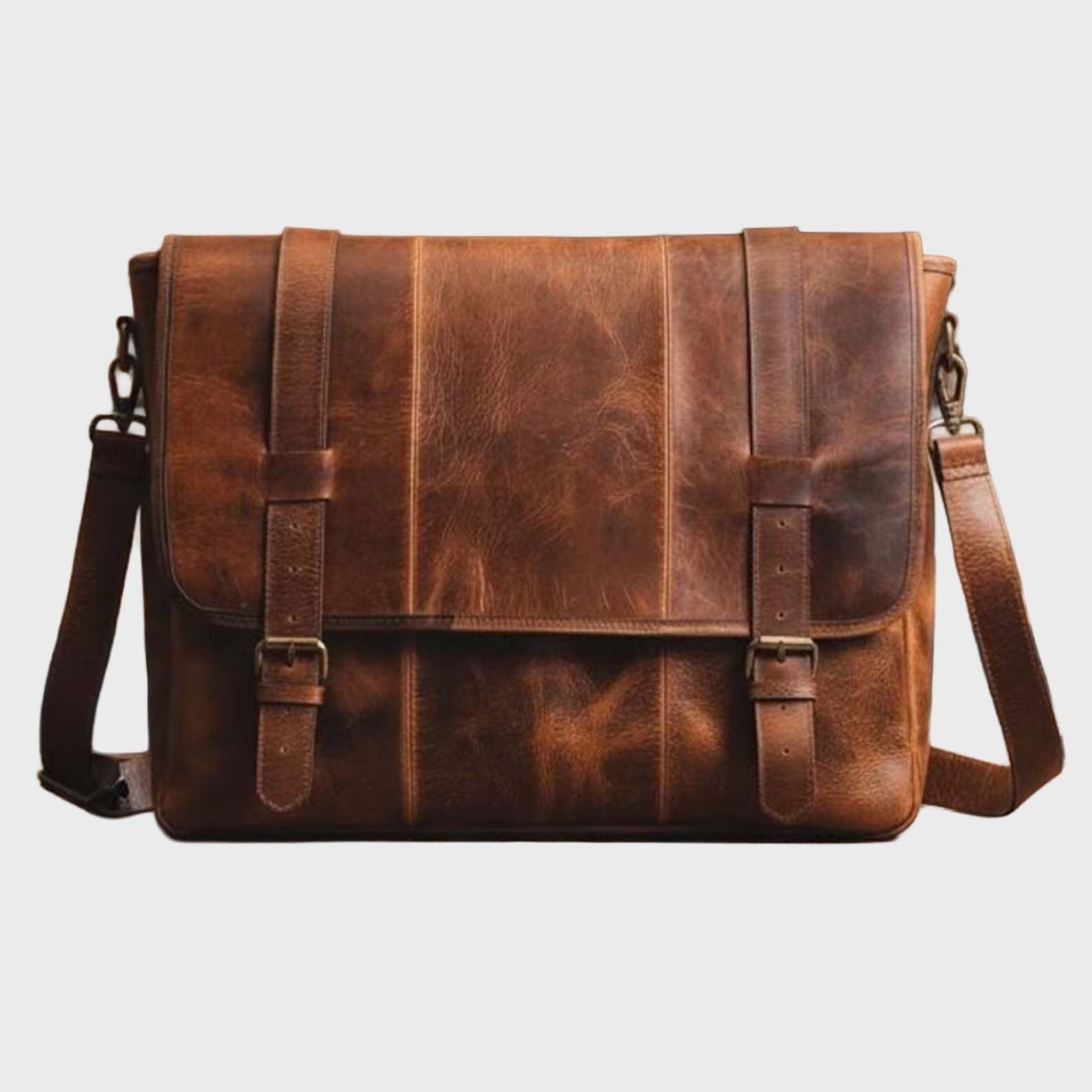 Metro Line Leather Shoulder Bag