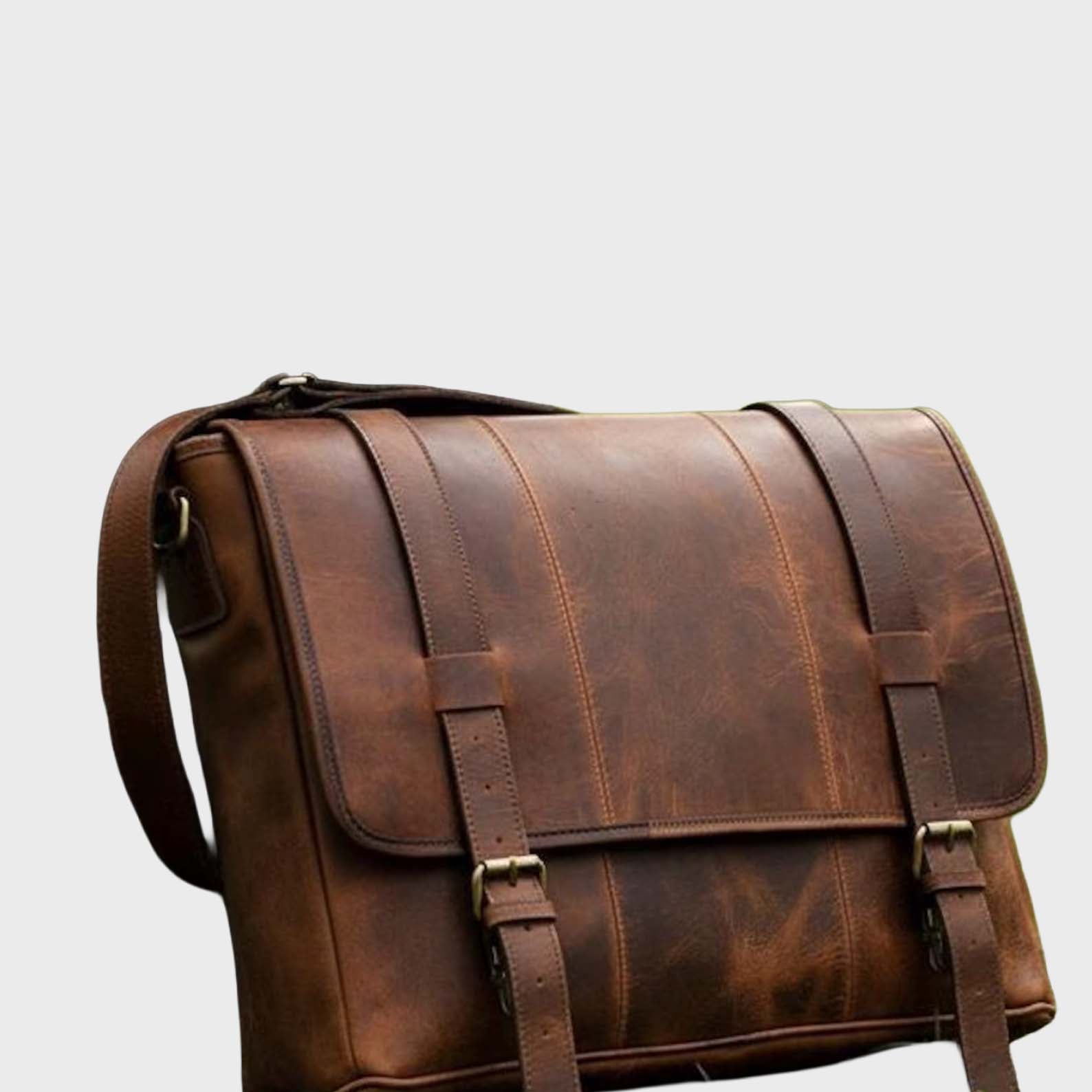 Metro Line Leather Shoulder Bag