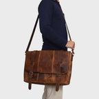 Metro Line Leather Shoulder Bag