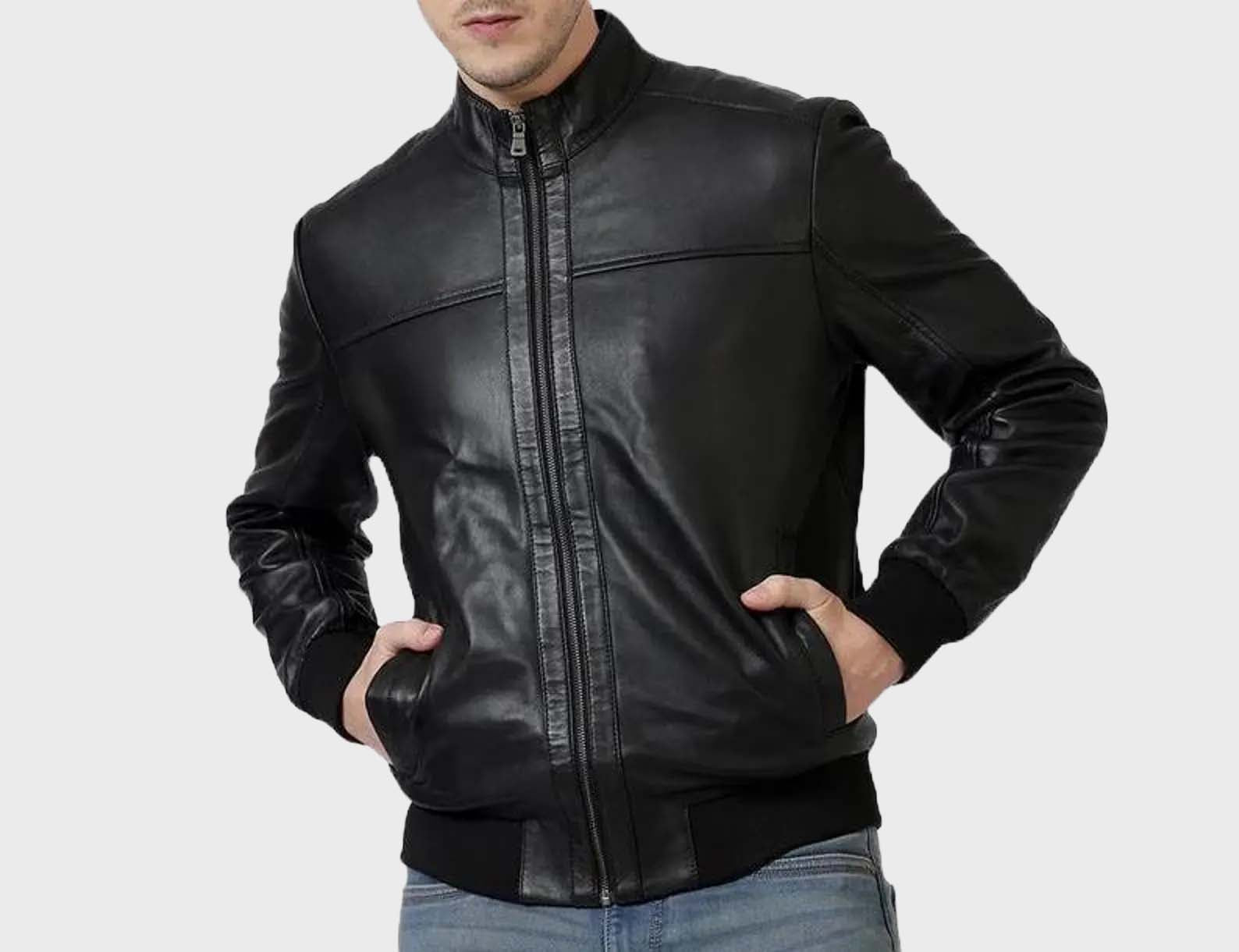 Men’s Heritage Distressed Brown Leather Aviator Jacket
