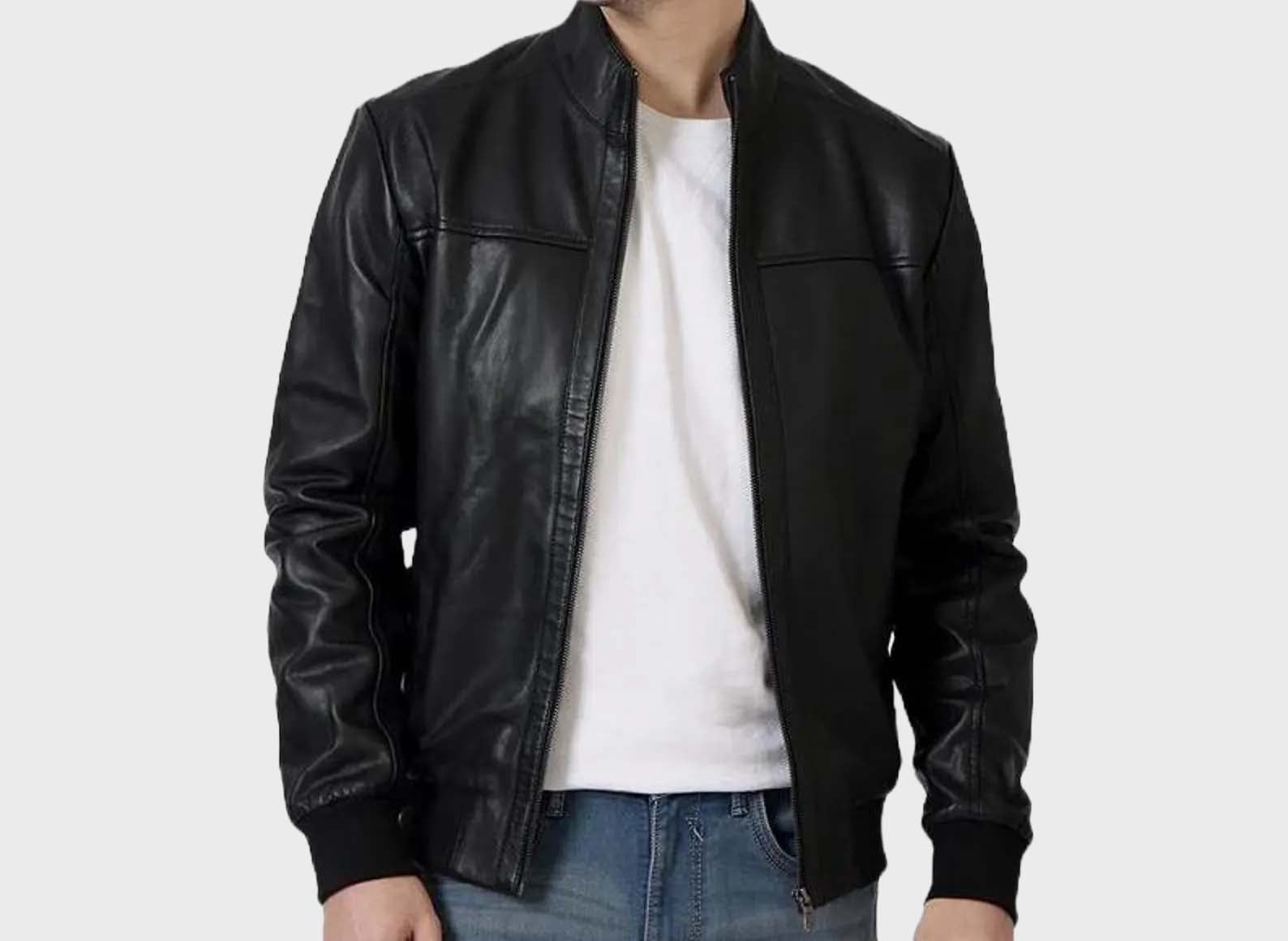 Men’s Heritage Distressed Brown Leather Aviator Jacket