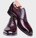 Burgundy Goodyear Welted Oxford Dress Shoes