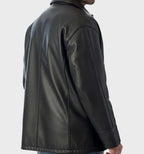 Men’s Stealth Genuine Leather Cafe Racer Jacket