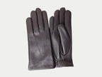 Saffron Heritage Cashmere-Lined Leather Gloves
