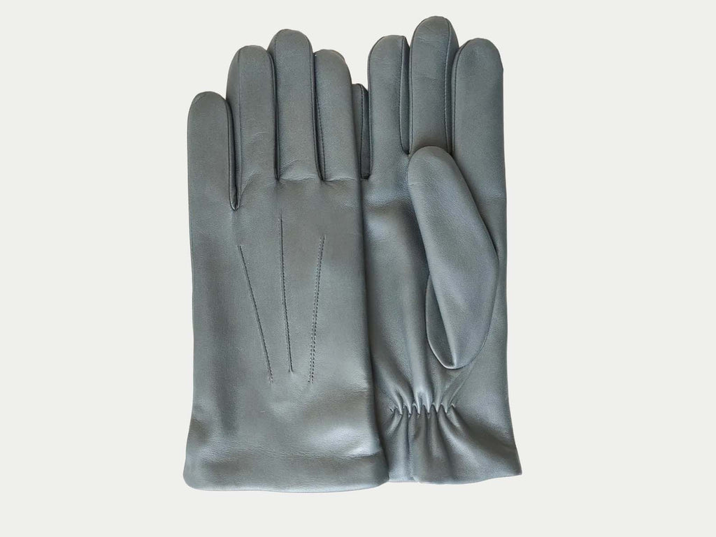 Saffron Heritage Cashmere-Lined Leather Gloves