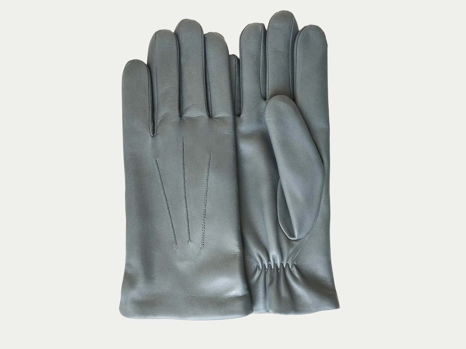 Saffron Heritage Cashmere-Lined Leather Gloves