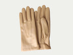 Saffron Heritage Cashmere-Lined Leather Gloves