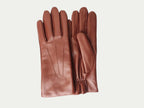 Saffron Heritage Cashmere-Lined Leather Gloves