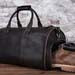 Leather Duffle Bag with Garment Carrier