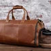 Leather Duffle Bag with Garment Carrier