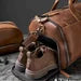 Leather Duffle Bag with Garment Carrier