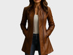 Women’s Heritage Burgundy Distressed Leather Biker Jacket