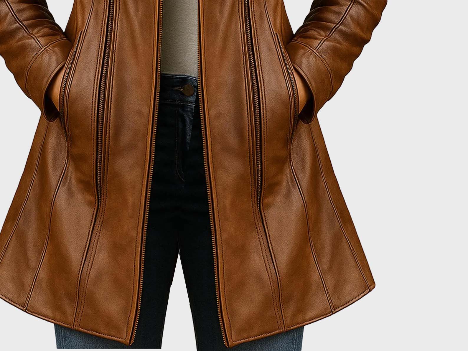 Women’s Heritage Burgundy Distressed Leather Biker Jacket