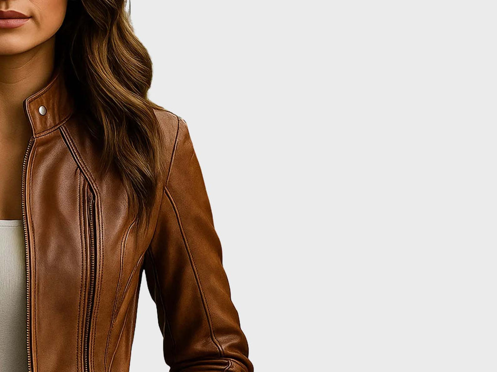 Women’s Heritage Burgundy Distressed Leather Biker Jacket