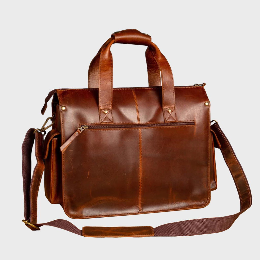 Vintage Craftsman Leather Laptop Bag