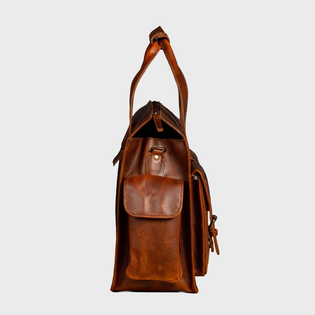 Vintage Craftsman Leather Laptop Bag