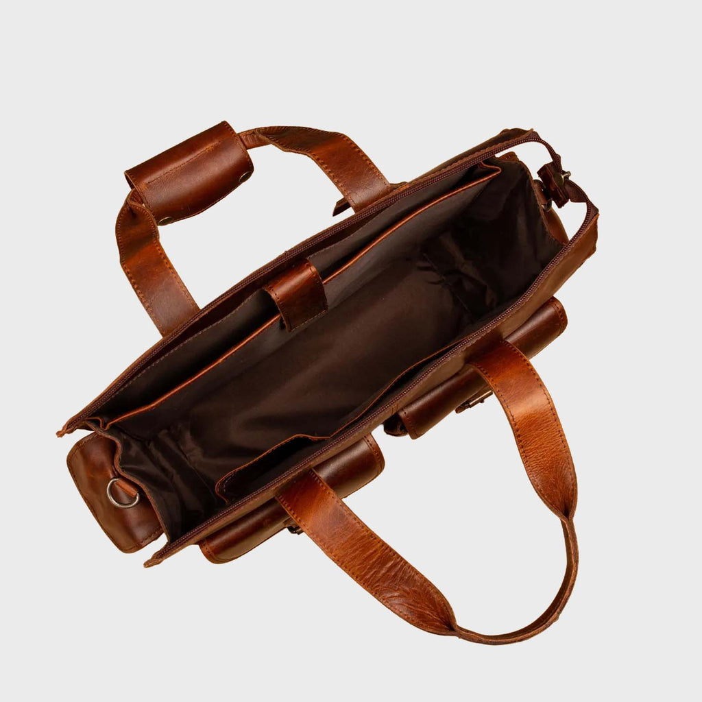 Vintage Craftsman Leather Laptop Bag