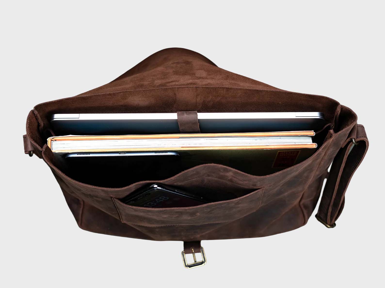 Vintage Explorer Leather Messenger Bag