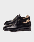 Onyx Calf Leather Goodyear-Welted Cap Toe Oxfords
