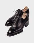 Onyx Calf Leather Goodyear-Welted Cap Toe Oxfords