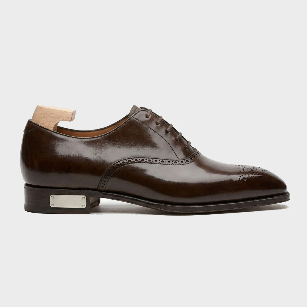 Midnight Azure Hand-Burnished Wholecut Oxfords