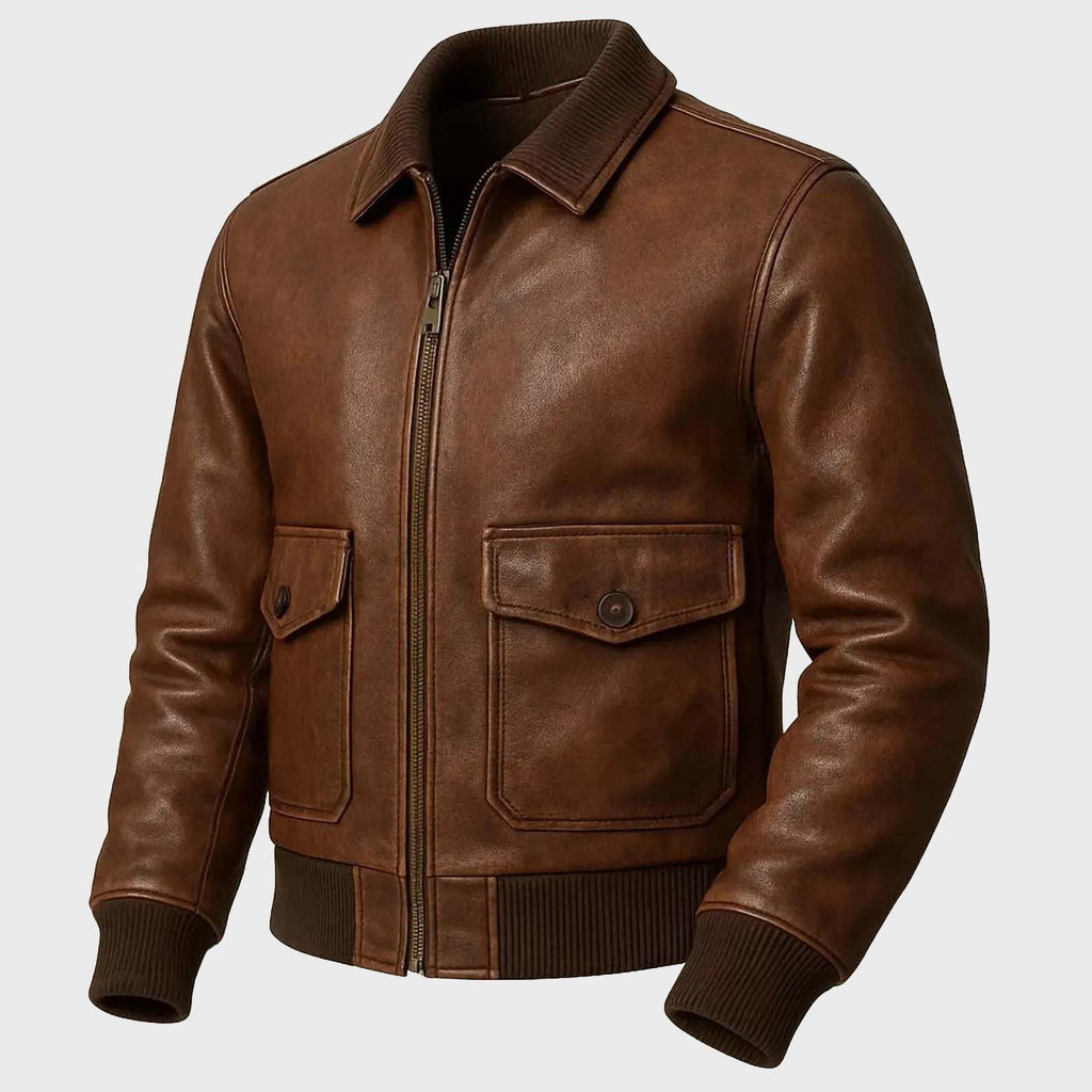 Midnight Forge Leather Shirt Jacket