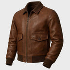 Midnight Forge Leather Shirt Jacket