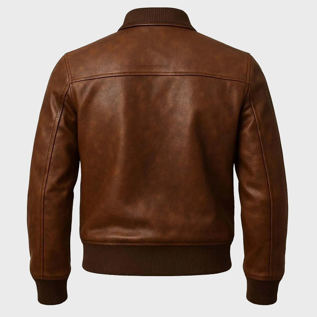 Midnight Forge Leather Shirt Jacket