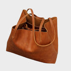 Minimalist Full-Grain Leather Tote Bag