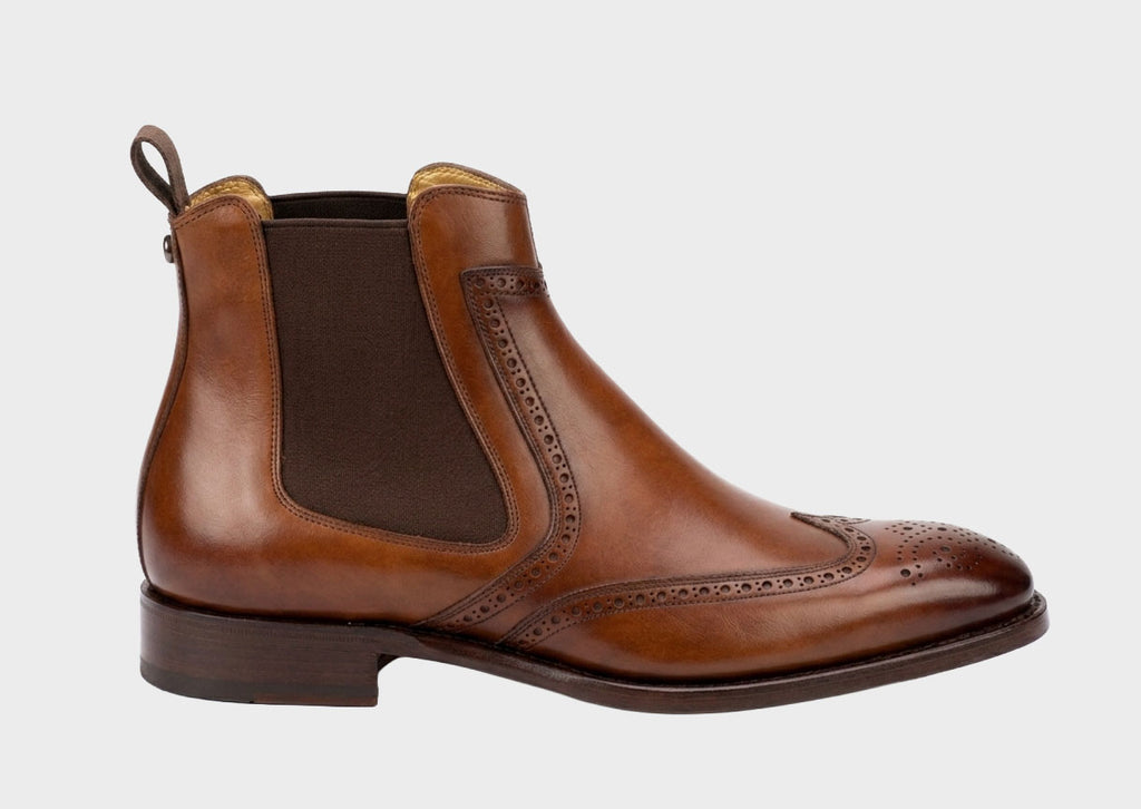 Azure Gradient Hand-Burnished Wholecut Oxfords